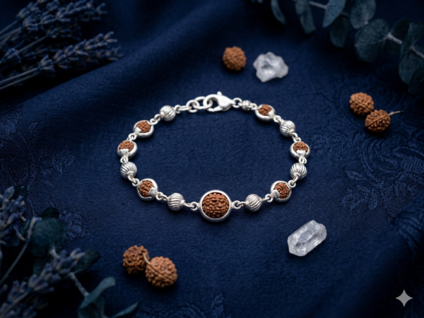 925 Silver Rudraksha Bracelet for MEN