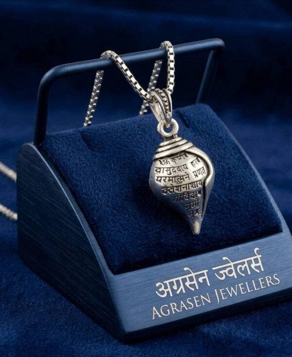 925 Silver Shankh / Conch Pendant