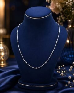 925 silver ladies dot chain