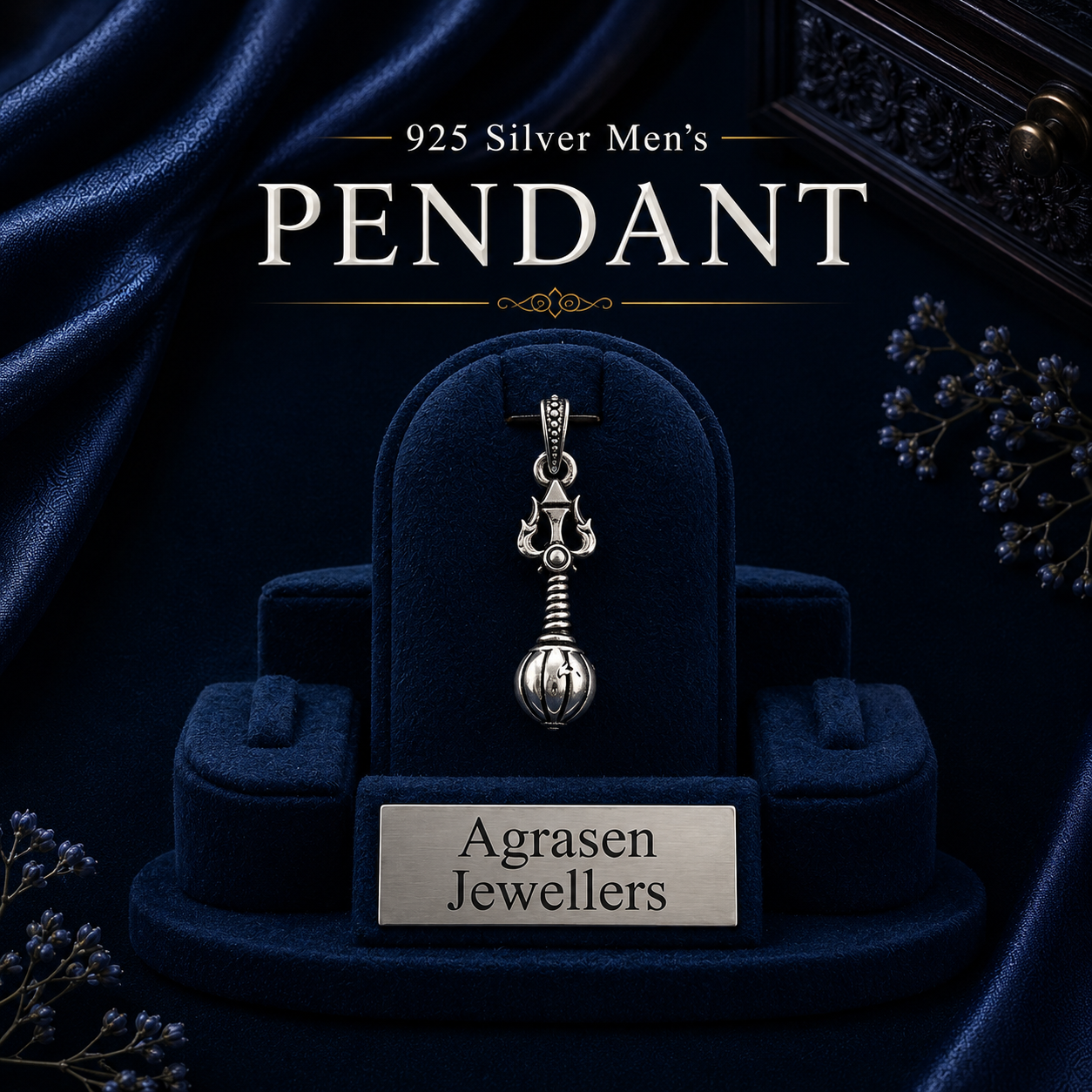 Hallmark 925 sterling silver men's pendant collection