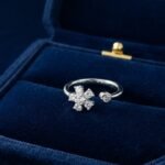925 silver open floral ring