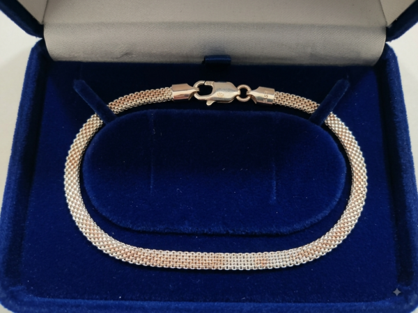 925 Silver designer mesh chain bracelet