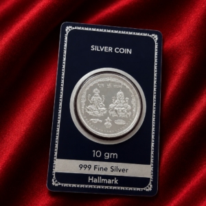 10 Gram 999 Fine Silver Lakshmi Ganesh Hallmark Coin | Agrasen Jewellers Dwarka