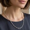 925 silver cylinder and ball chain for women