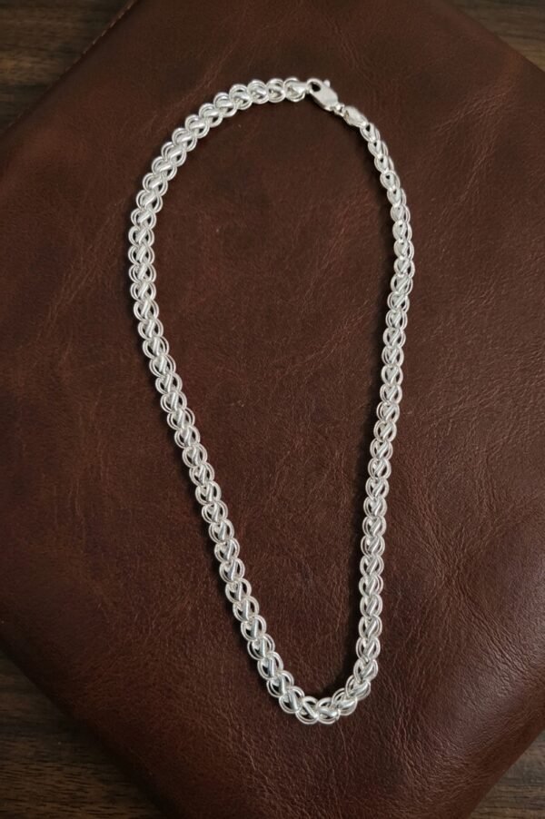 925 Elegant Silver Lotus Chain for men
