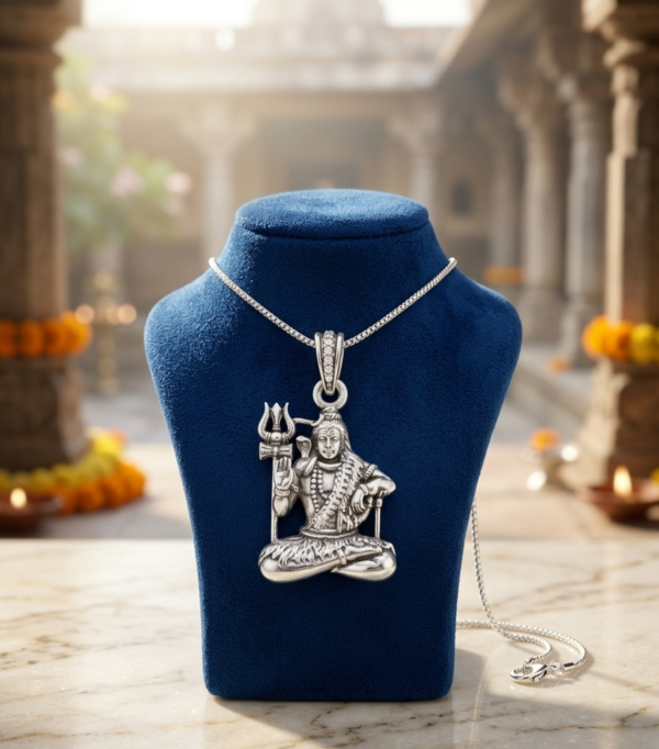 925 Silver Lord Shiv Pendant for men