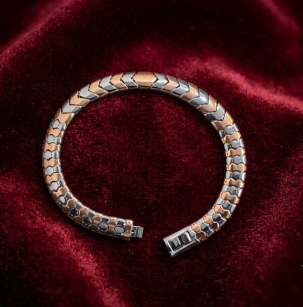 925 Silver Two -Tone Silver Bracelet for men