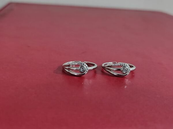 925 Silver Graceful Multi Stand Adjustable Toe Rings (pair)
