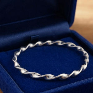 925 Silver Twisted Kada for Women