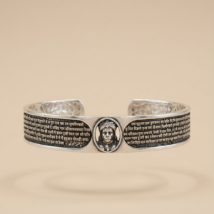 925 Silver Hanuman Chalisa Adjustable Kada for Men