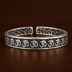 925 Silver Adjustable OM Kada for Men