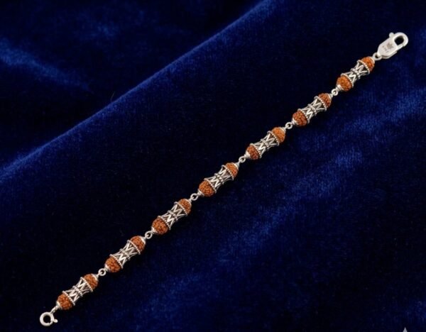 925 Silver Rudraksha Bracelet for Men